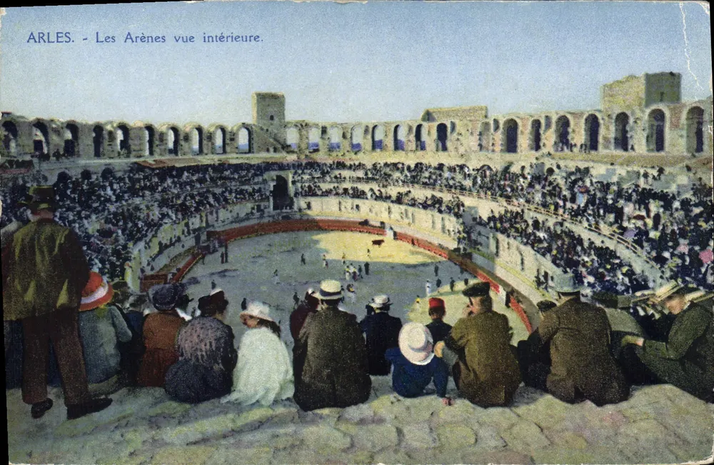 Arles - As Arênes vista interna — edição Cartes Heitz, N° II - Frente
