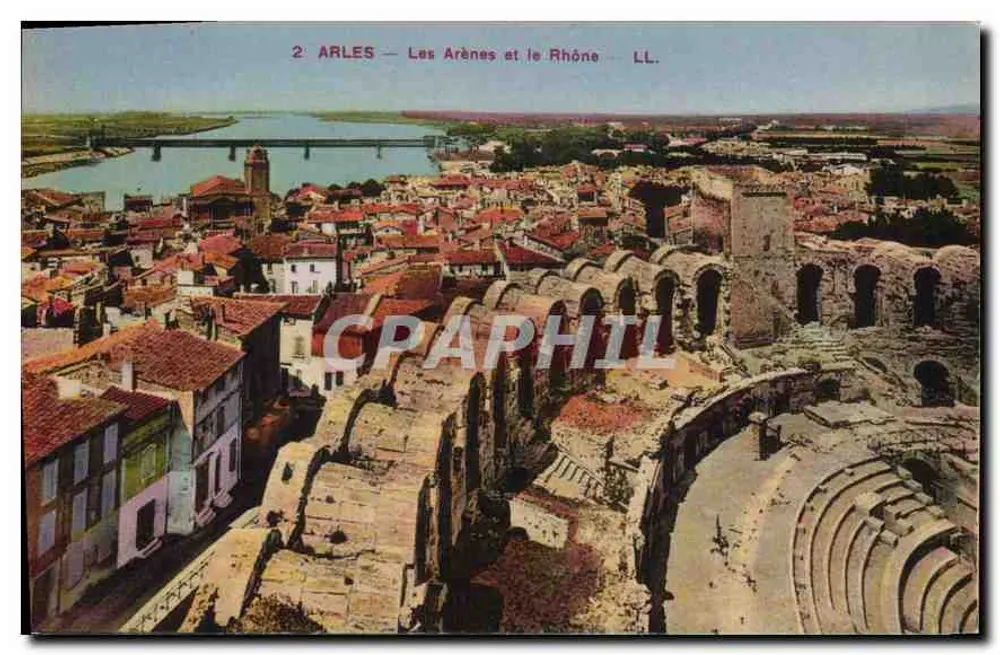 Arles — Les Arènes e o Rio Rhône — LL. - Frente