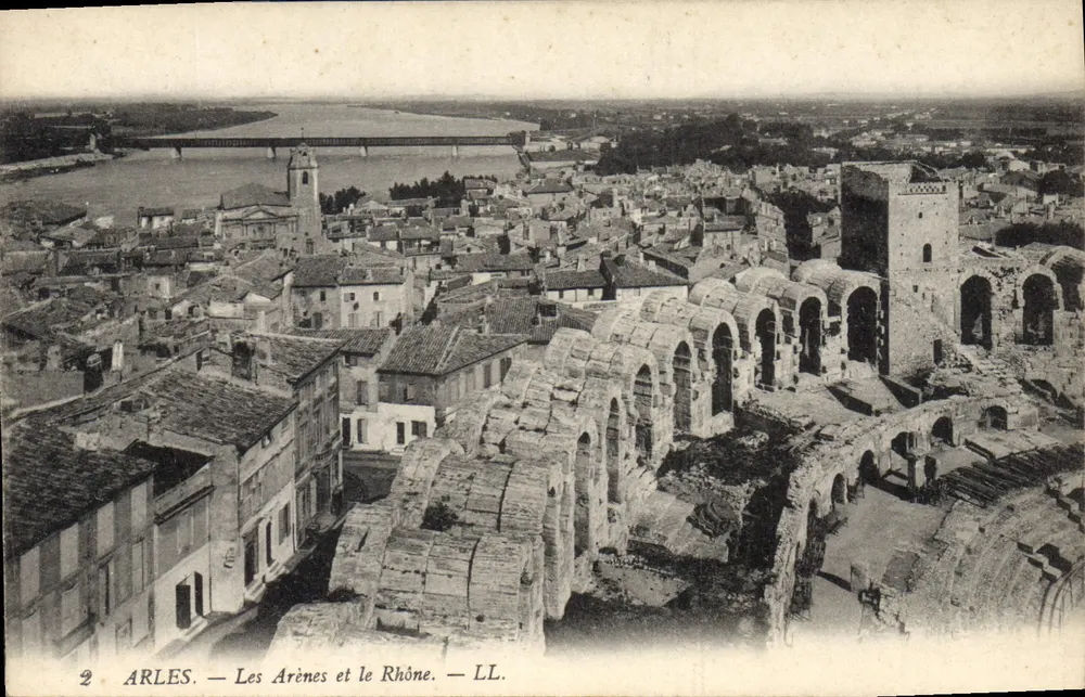 Arles — As Arenas e o Rio Ródano — LL. - Frente