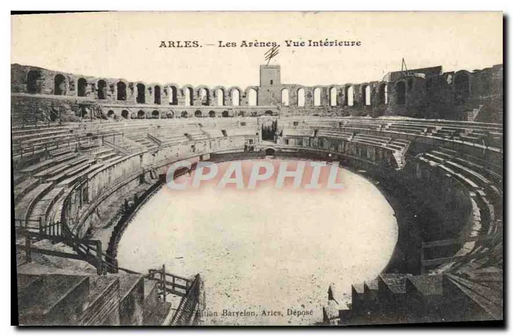 Arles — As Arènes. Vista Interior — Edição Baryelon, Arles, Depositado - Frente