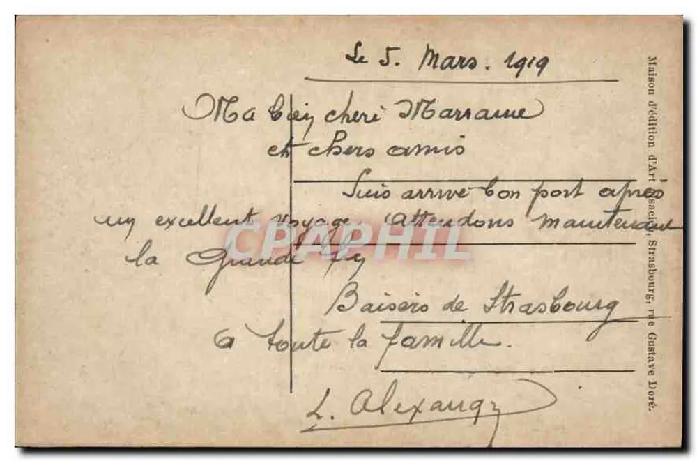 Strasbourg — Ponte da Universidade — Maison d'Édition D'Art Benedic - Verso