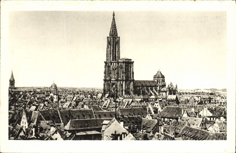 Strasbourg — Vista panorâmica tirada do Hospital — Braun & Cie, Mulhouse-Dornach - Frente