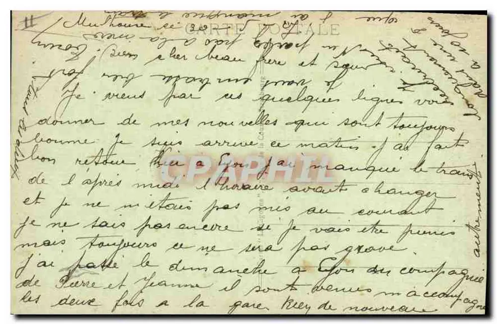 Mulhouse — Allgemeiner Blick und Panorama der Vosges — unbekannter Verleger, Seriennummer 2 - Rückseite