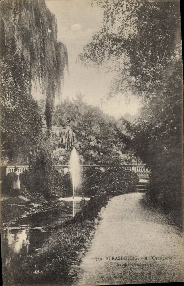 Strasbourg - Na Orangerie — editor H. Herberich, n° 759 - Frente