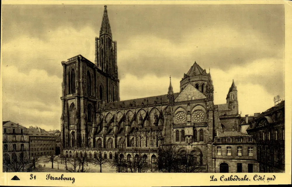 Estrasburgo — A Catedral. Lado sul — C² dos Arts, Estrasburgo - Frente