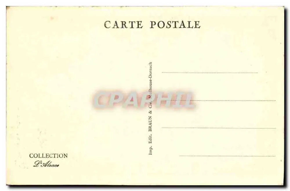 Strasburgo — Cattedrale — Portale centrale — editore Braun & Cie, Mulhouse-Dornach - Verso