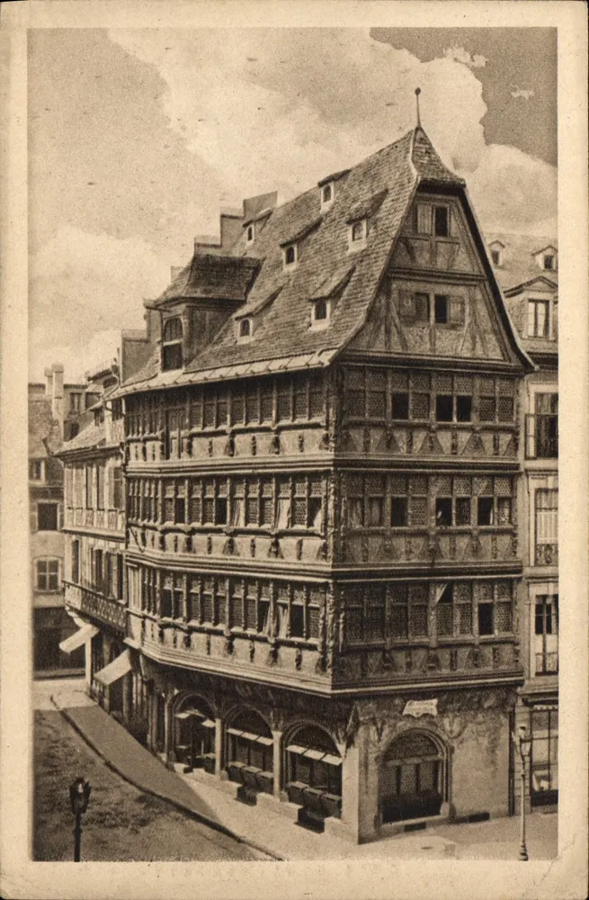 Estrasburgo, Casa Kammerzell — editor P. Cuny, número de série não visível - Frente
