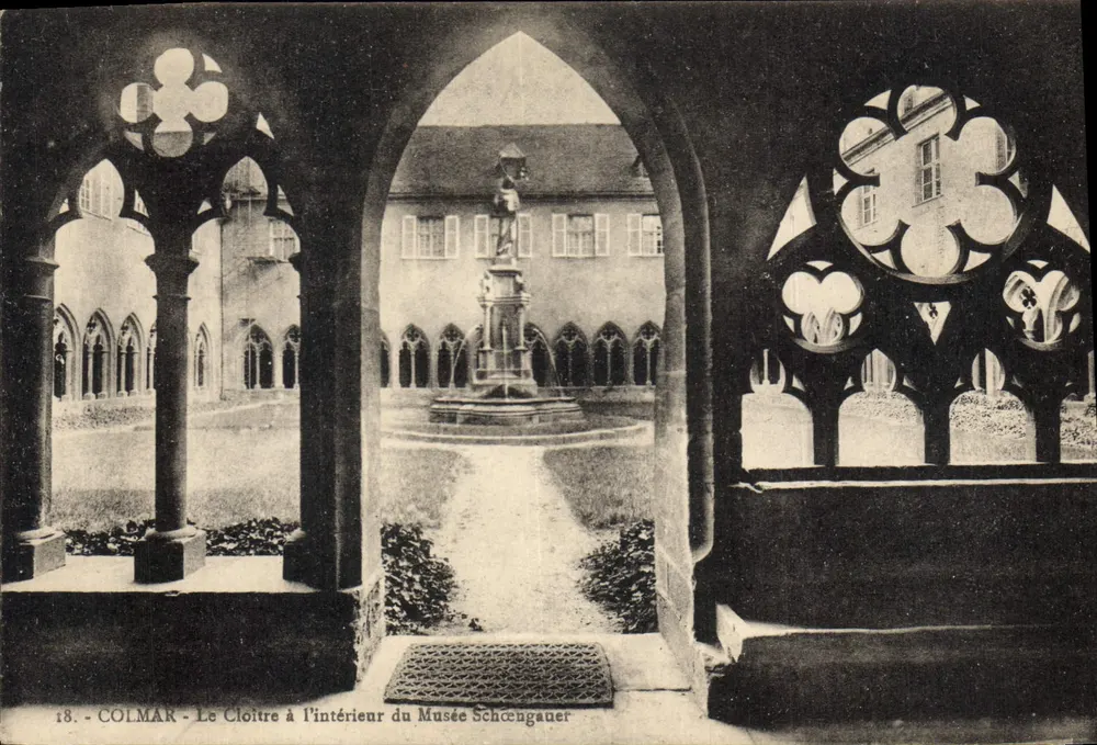 Colmar - O Claustro dentro do Museu Schöngauer — Editor: Cartas 'La Cigogne', Strasbourg - Frente