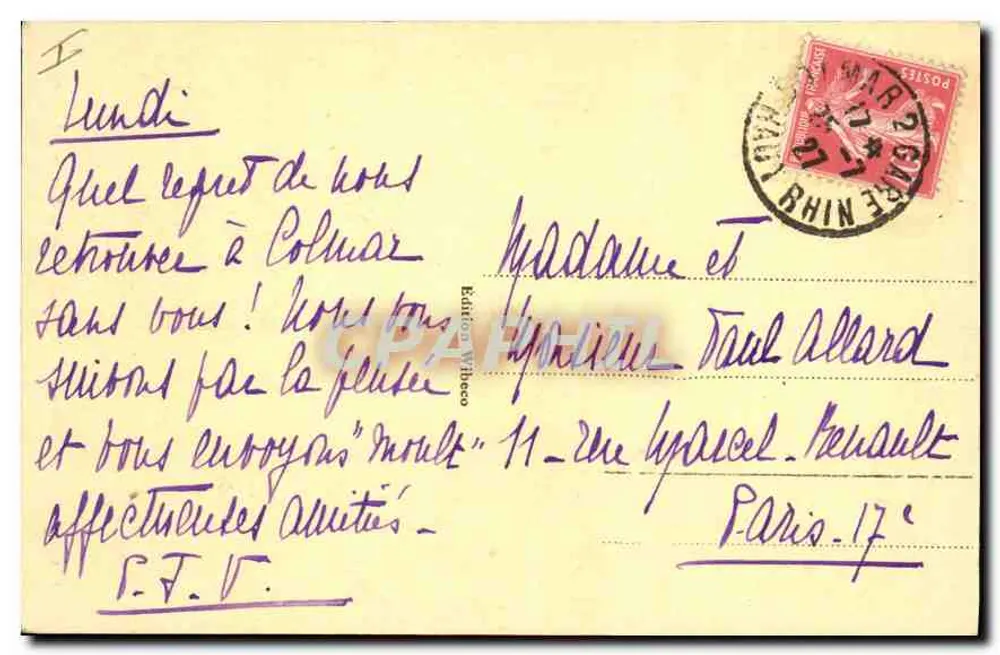 Colmar - St-Martin - Die Jungfrau vom Rosenbusch - Martin Schoengauer - Rückseite