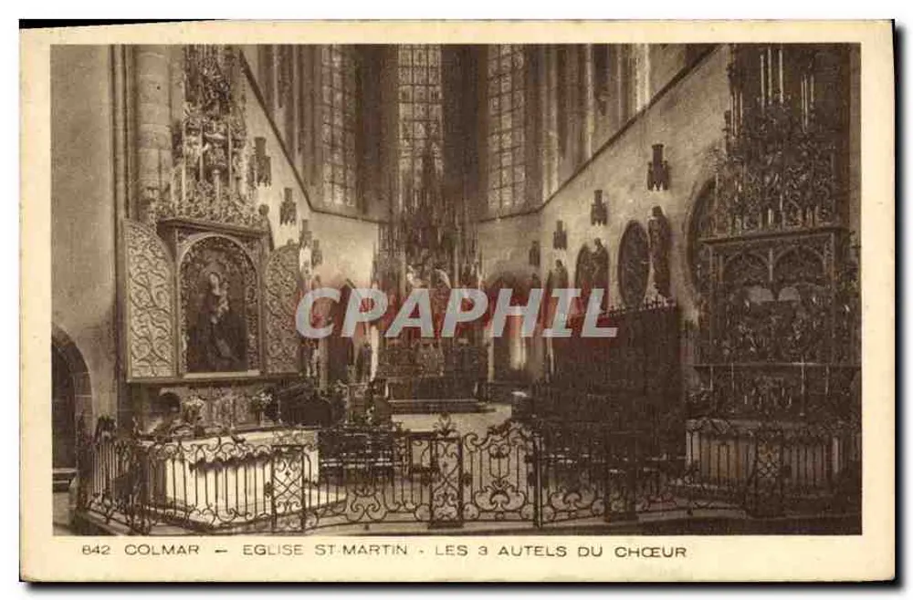 Colmar — Kirche Saint-Martin — Die 3 Altäre des Chors - Vorderseite