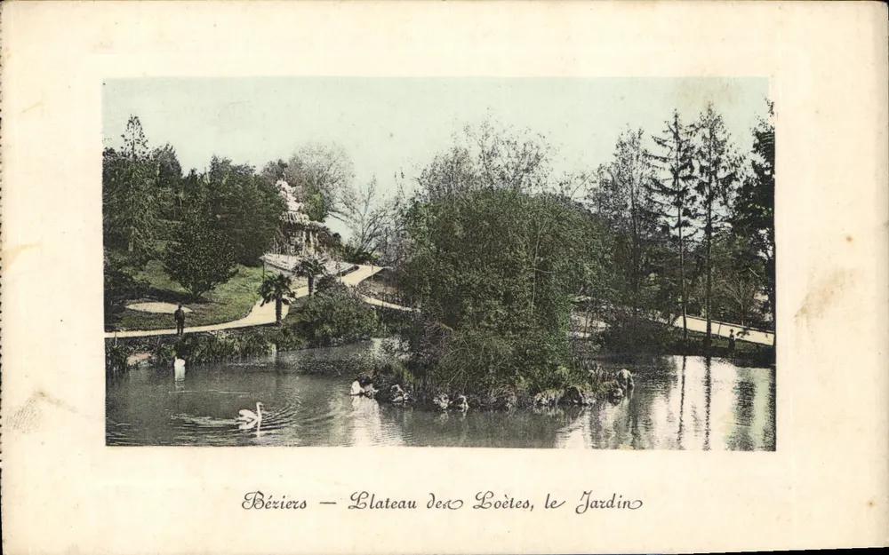 Béziers — Plateau des Boëtes, der Garten — Pap. Filipbi, Allées Paul-Riquet - Vorderseite