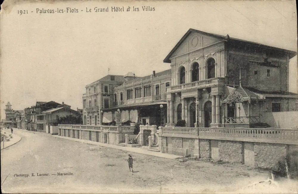 Palavas-les-Flots — Ansicht des Grand Hôtels & der Villas — Phototyp. E. Lacour — Marseille - Vorderseite