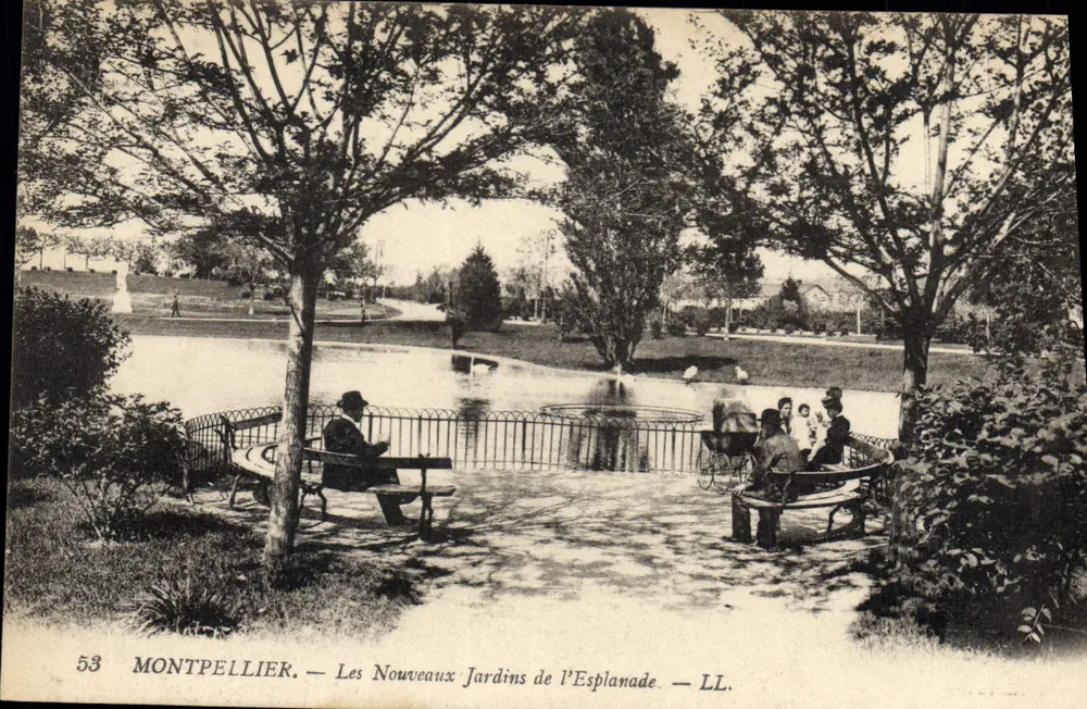 Montpellier — Die neuen Gärten der Esplanade — LL. n°53 - Vorderseite