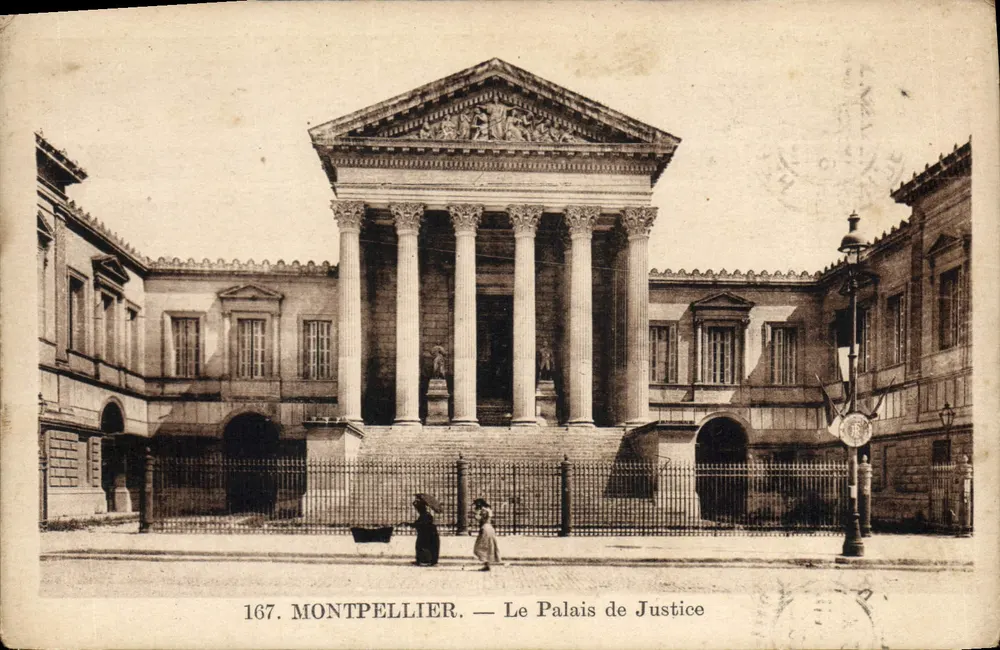 Montpellier — O Palácio de Justiça — Editor Delouyrier, n° 167 - Frente