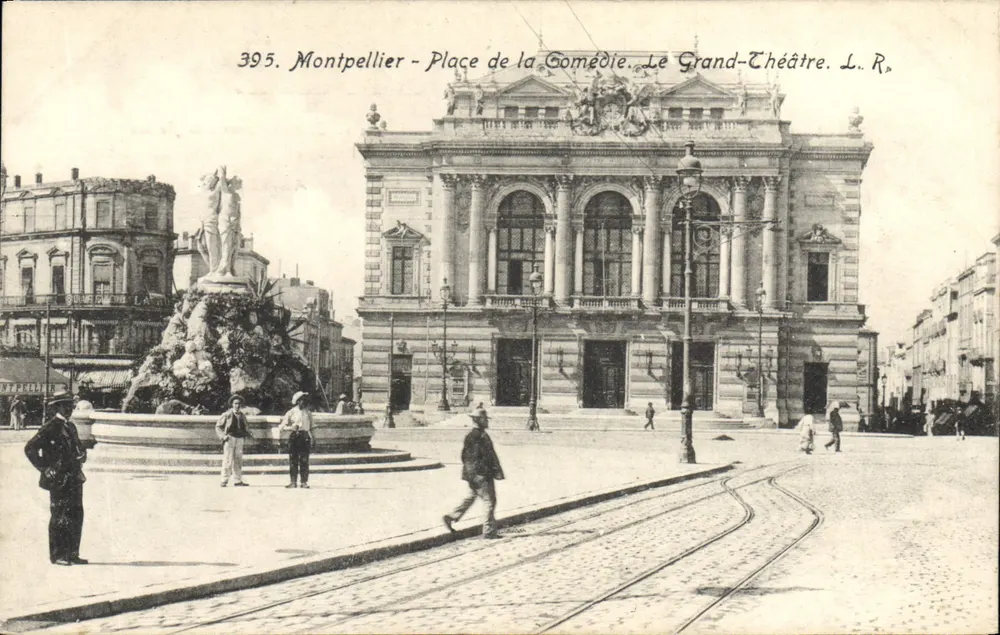 Montpellier - Place de la Comédie - Das Grand Theatre — L. R., n° 395 - Vorderseite