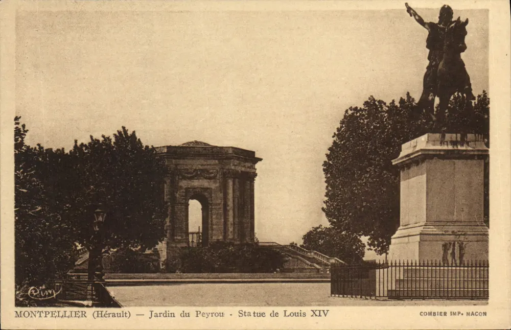 Montpellier (Hérault) — Jardin du Peyrou — Statue von Ludwig XIV - Vorderseite