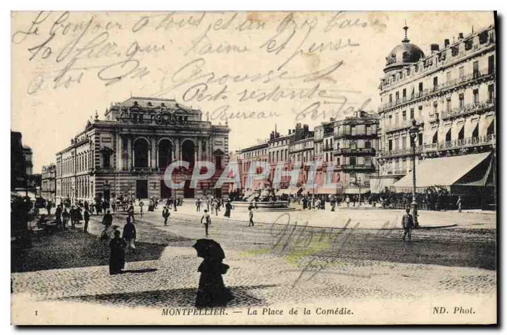 Montpellier — Plaza de la Comedia — ND. Fot. - Anverso