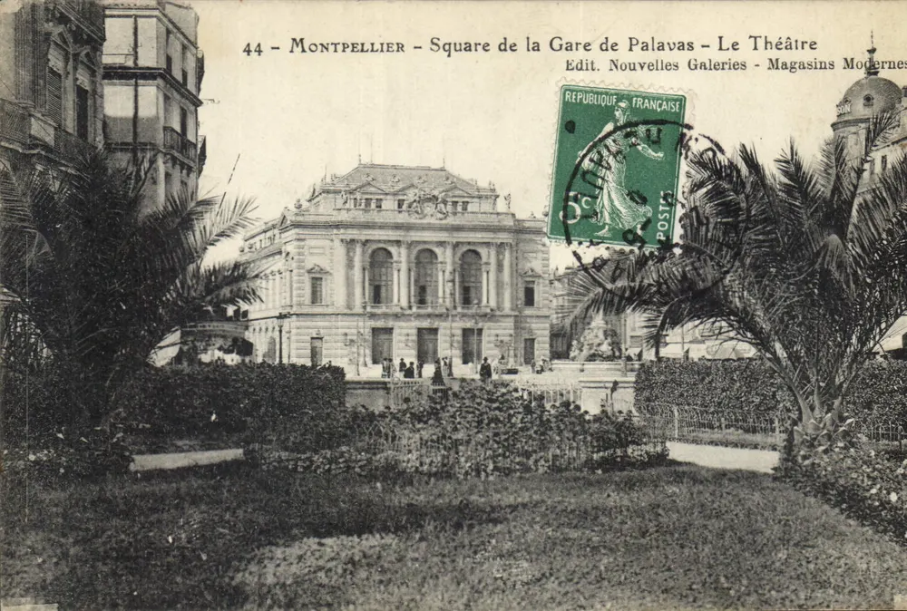 Montpellier - Square de la Gare de Palavas - Das Theater — Edit. Nouvelles Galeries - Magasins Modernes - Vorderseite