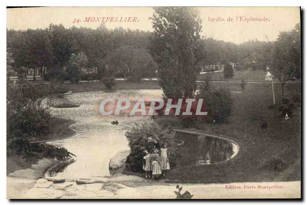 Jardim da Esplanada — Montpellier — Edição Paris-Montpellier, n°34 - Frente