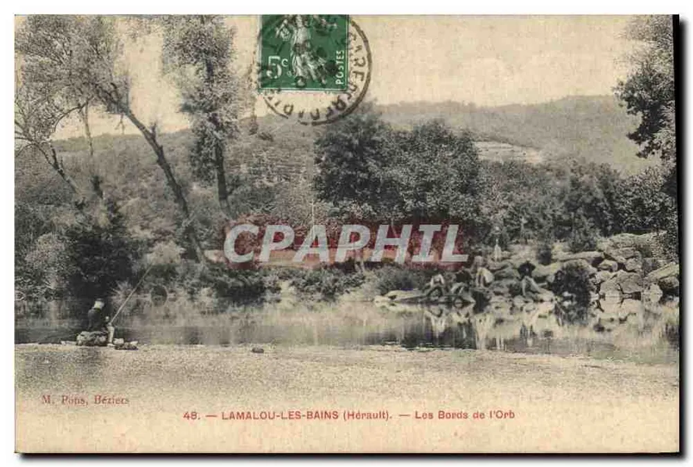 Lamalou-les-Bains (Hérault) — As Margens do Orb — M. Pons, Béziers, n°48 - Frente
