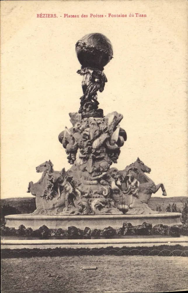 Béziers - Plateau des Poètes - Fontaine du Titan - Vorderseite