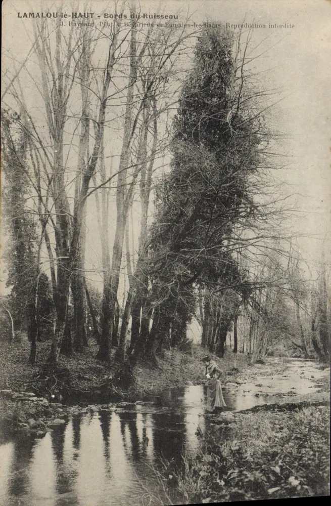 Lamalou-le-Haut — Ufer des Bachs — J. Haymand, Pôle la Béatrieuse und Lamalou-les-Bains - Vorderseite