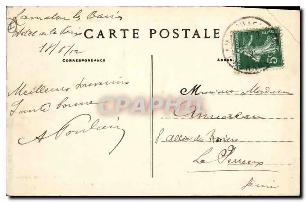 Lamalou-les-Bains — Parque da Usclade — J. Richardet, Fotógrafo em Lamalou-les-Bains - Verso