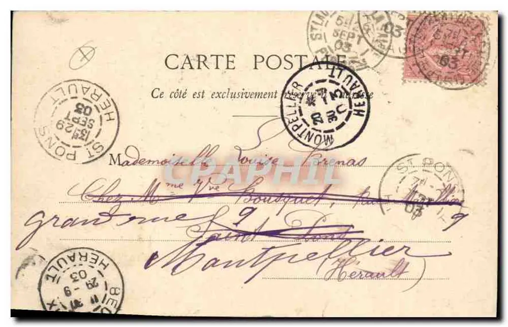 Béziers — L'Hotel de Ville — M. P., Fot. - Verso