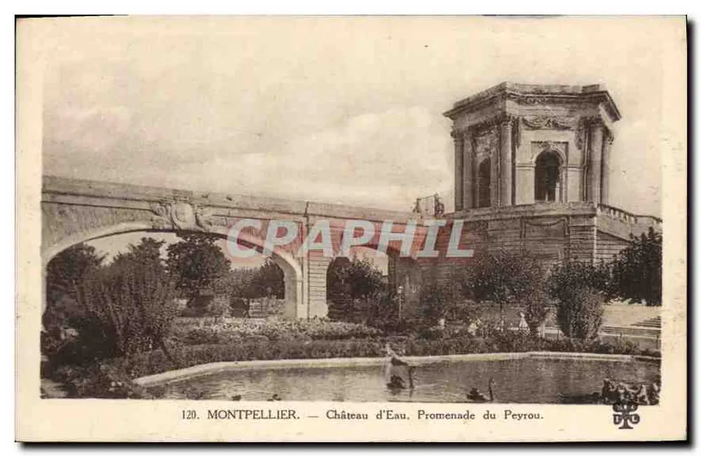 Montpellier — Wasserburg, Promenade du Peyrou — 120 - Vorderseite
