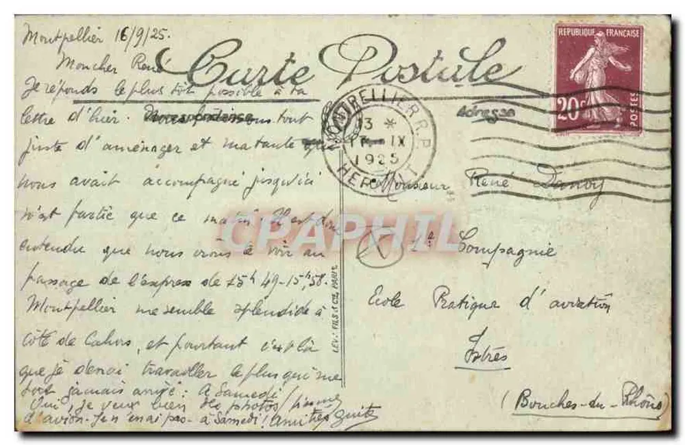 Montpellier — Das Theater und die Fontaine des Trois-Grâces — LL. n° 105 - Rückseite