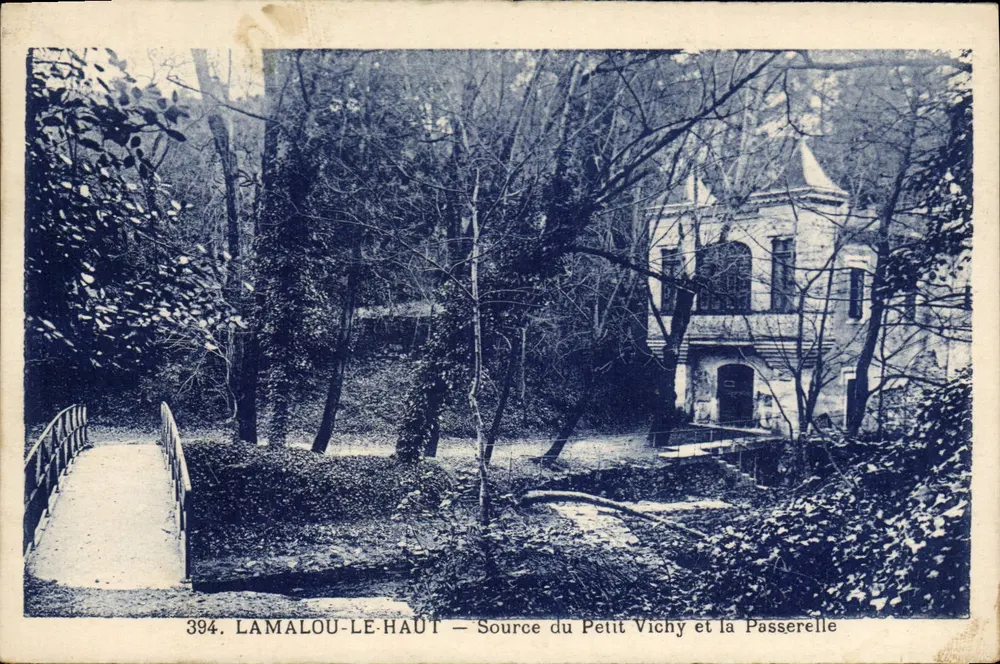 Lamalou-Le-Haut — Quelle des Petit Vichy und die Passerelle — unbekannter Verlag, Nr. 394 - Vorderseite