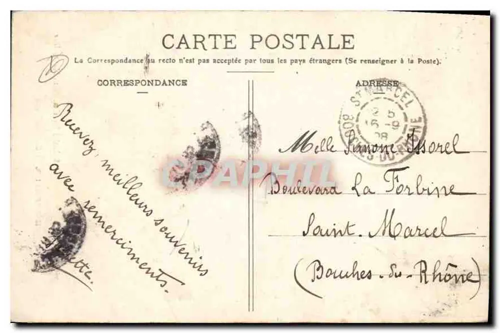 Montpellier — O Castelo da Água — Sabatier-Lauriac, editor, Montpellier - Verso