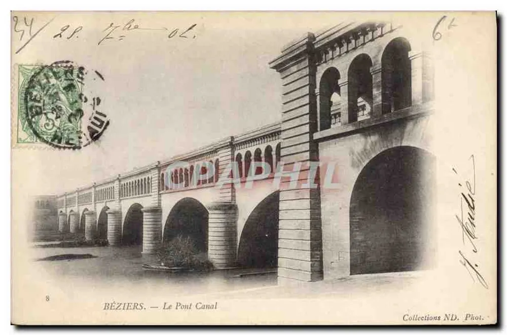 BÉZIERS — O Ponte Canal — Coleções ND. Fot. - Frente