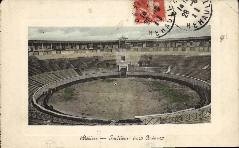 Béziers — Interior das Arènes — Editor não identificado, número de série não visível - Frente