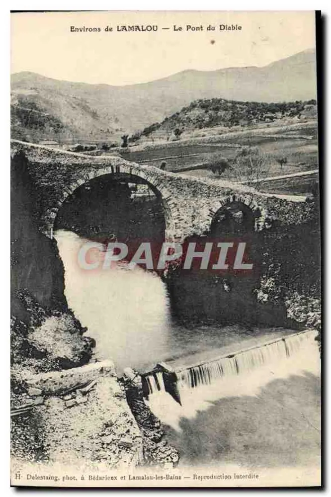 Omgeving van LAMALOU — De Duivelsbrug — H. Delestaing, fot. in Bédarieux en Lamalou-les-Bains - Voorkant