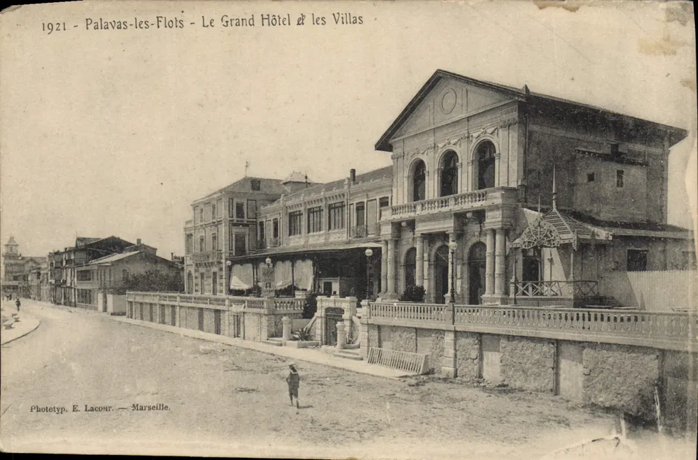 Palavas-les-Flots — Das Grand Hotel & die Villas — Phototyp. E. Lacour — Marseille - Vorderseite
