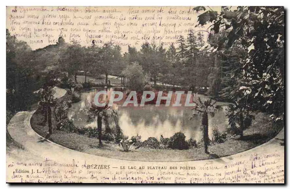 Béziers — Der See auf dem Plateau der Dichter — Edition J. Le Bézian - Vorderseite