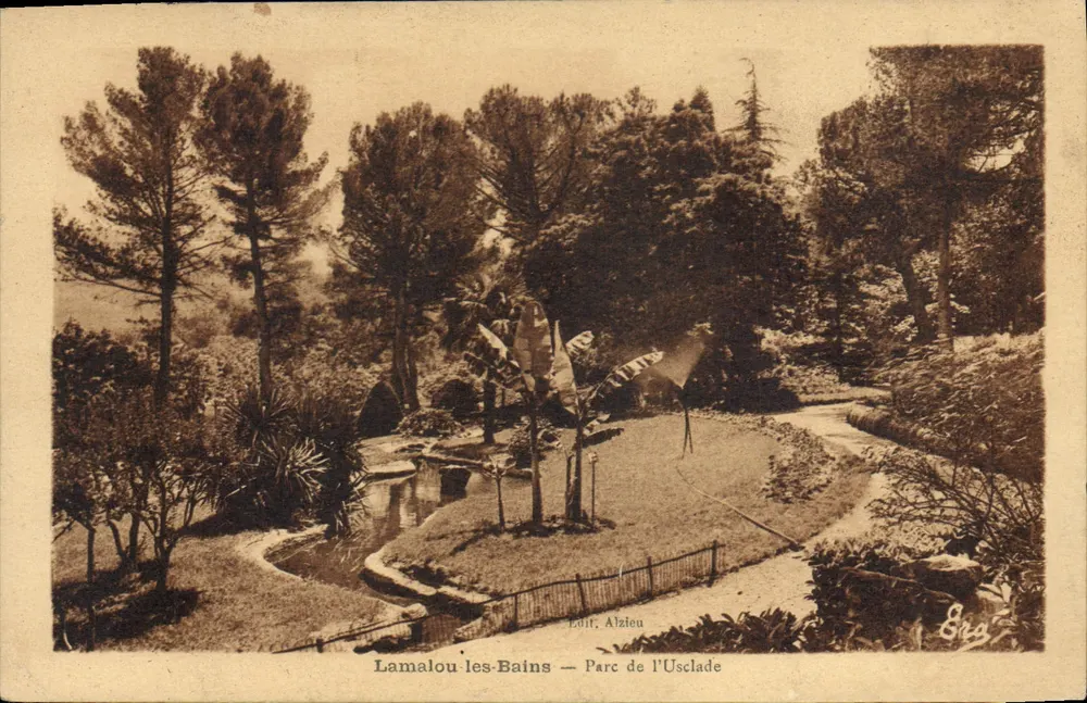 Lamalou-les-Bains — Parque da Usclade — Editor Alzleu - Frente