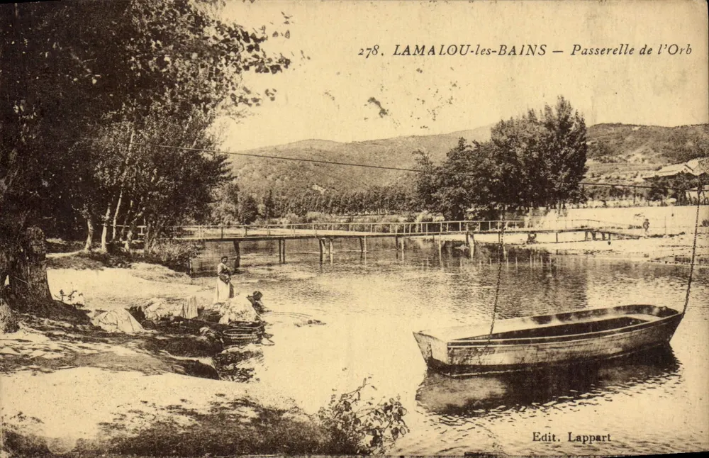 LAMALOU-les-BAINS — Passarela do Orb — Edit. Lappart n°278 - Frente