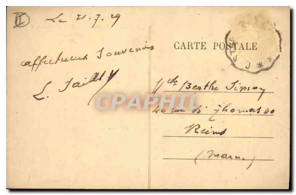 LAMALOU-les-BAINS — Passarela do Orb — Edit. Lappart n°278 - Verso