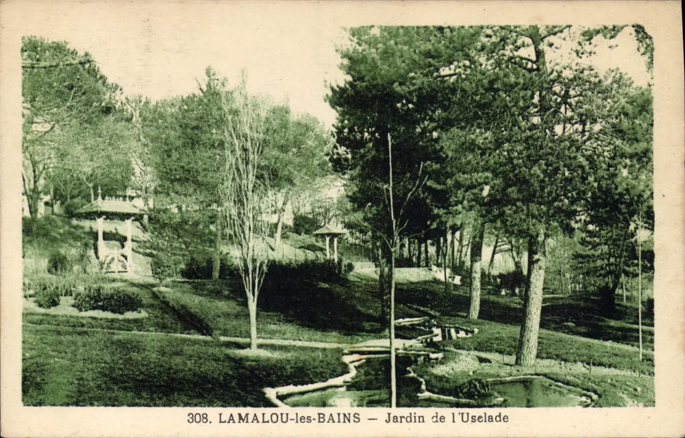 LAMALOU-LES-BAINS — Jardim da Usclade — Edição de luxo da péteterie Chanardes, n° 308 - Frente