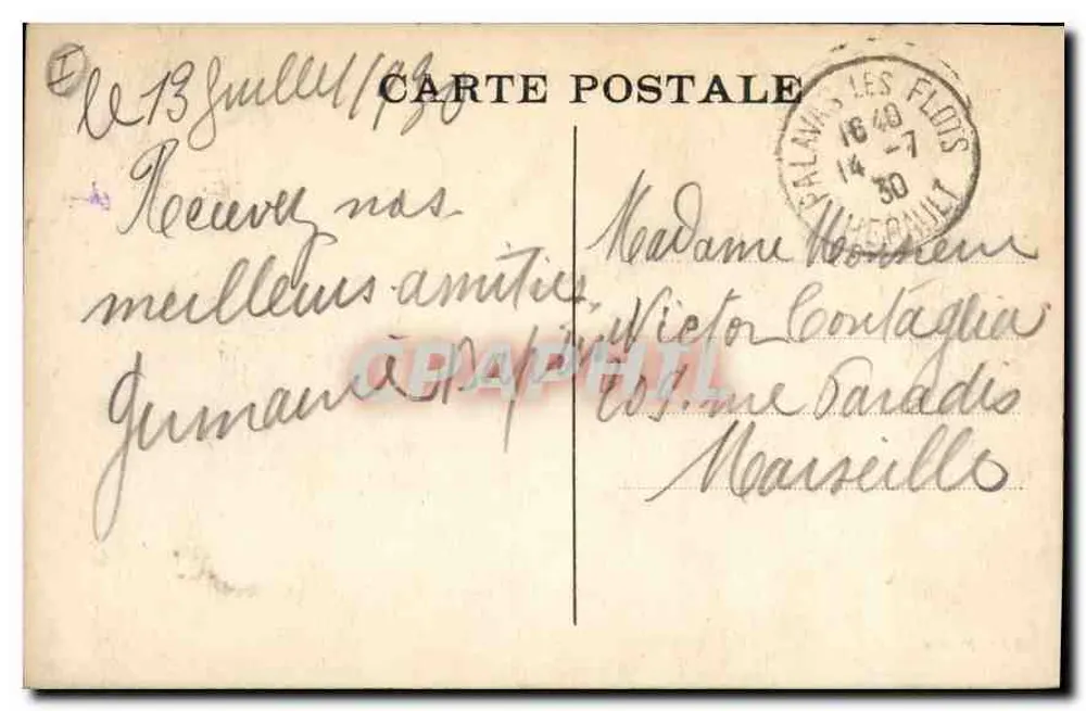 Palavas-les-Flots — O Casino — Edit. Firmin - Verso
