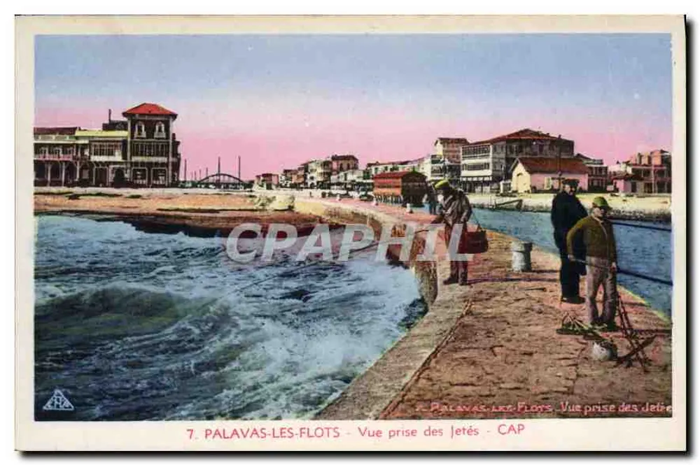 Palavas-les-Flots — Blick vom Pier aus — Cie des Arts Photomécaniques, Lourdes - Vorderseite