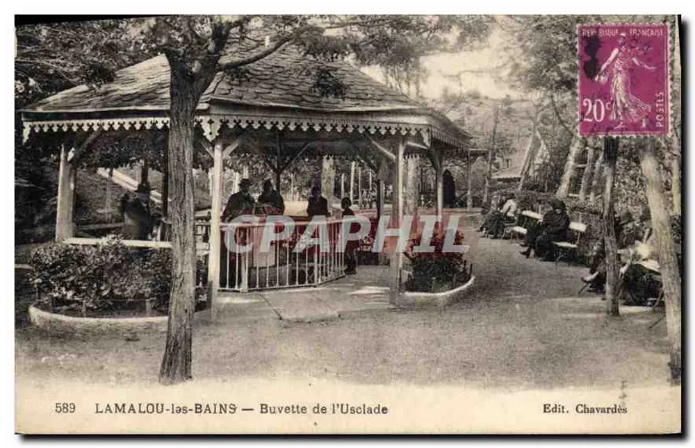 LAMALOU-las-BAINS — Buvette de l'Usclade — Edit. Chavardès n°589 - Frente