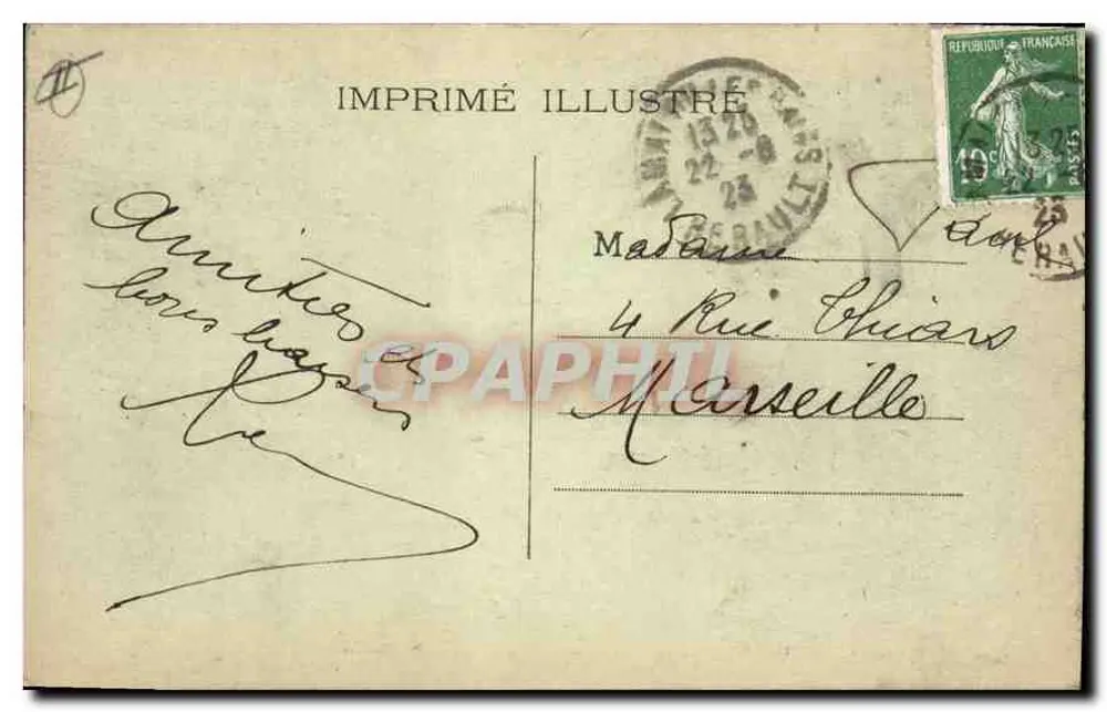 Lamalou-les-Bains — O Casino — Imprimé Illustré n°292 - Verso