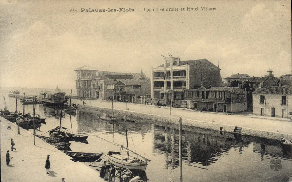 Palavas-les-Flots — Calha margem direita e Hotel Villaret — M. T. Imprimeur, Images - Frente
