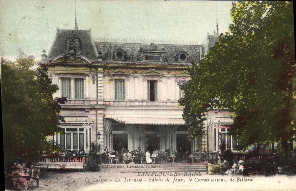 Das Casino - Die Terrasse - Spielzimmer, das Gespräch, Billard — Lamalou-les-Bains, Verlag Billard - Vorderseite