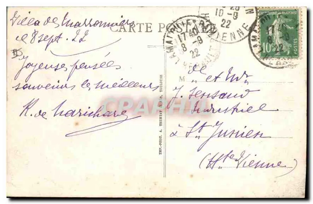 Das Casino - Die Terrasse - Spielzimmer, das Gespräch, Billard — Lamalou-les-Bains, Verlag Billard - Rückseite