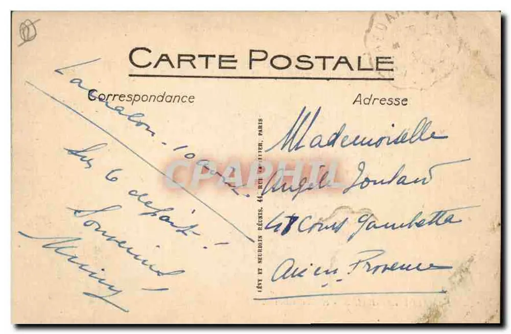 Lamalou-les-Bains - Hotel de los Baños — Editor no identificado, número de serie no visible - Reverso
