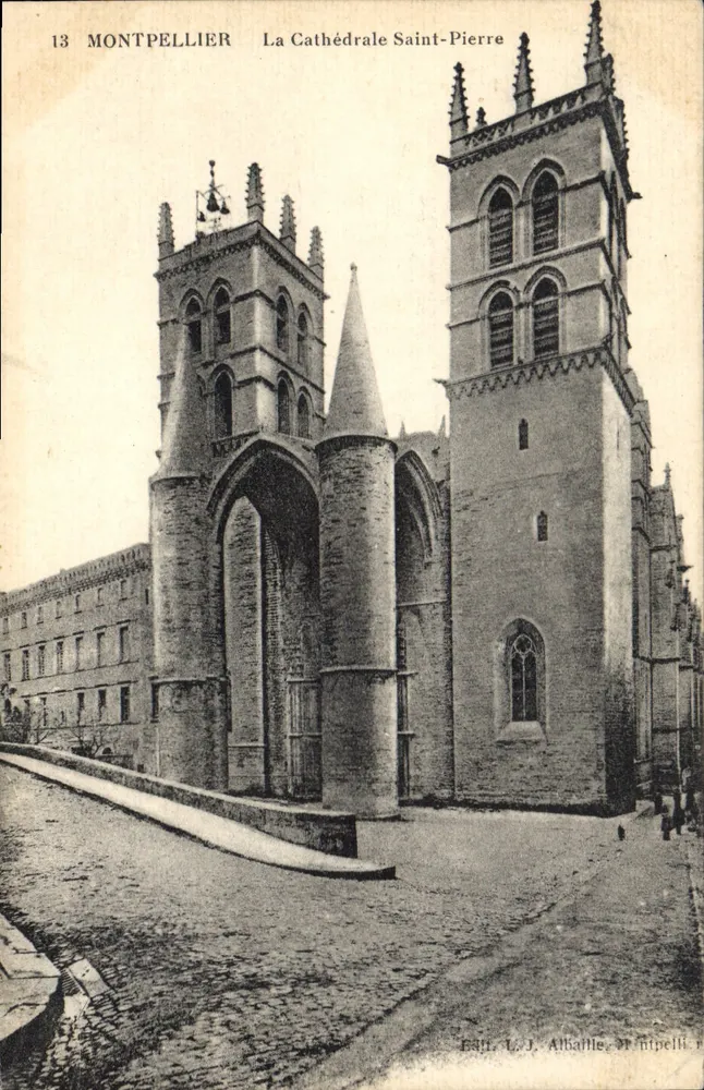 Montpellier — A Catedral de São Pedro — Éd. L.J. Albattle, Montpellier - Frente